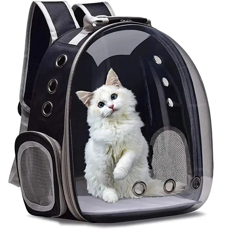 Pet Carrier Backpack with Transparent Window – Space Capsule Design for Cats and Small Dogs
