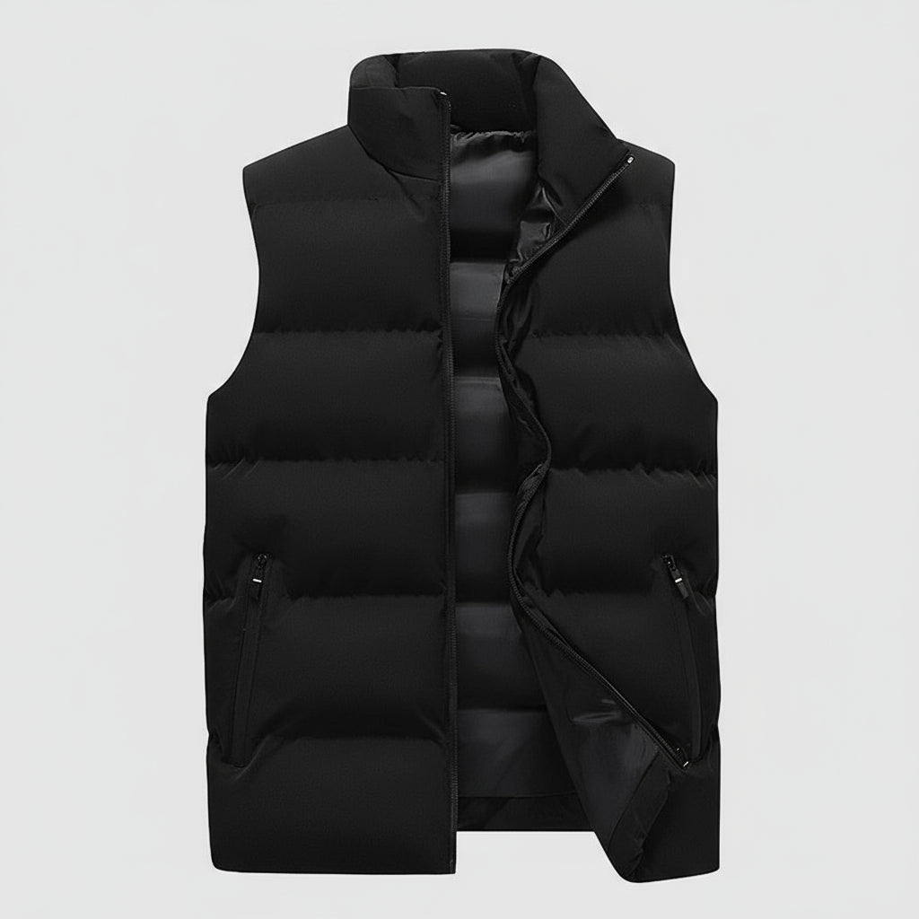 Men's Quilted Winter Vest Outdoor Warm Padded Puffer Vest 2025