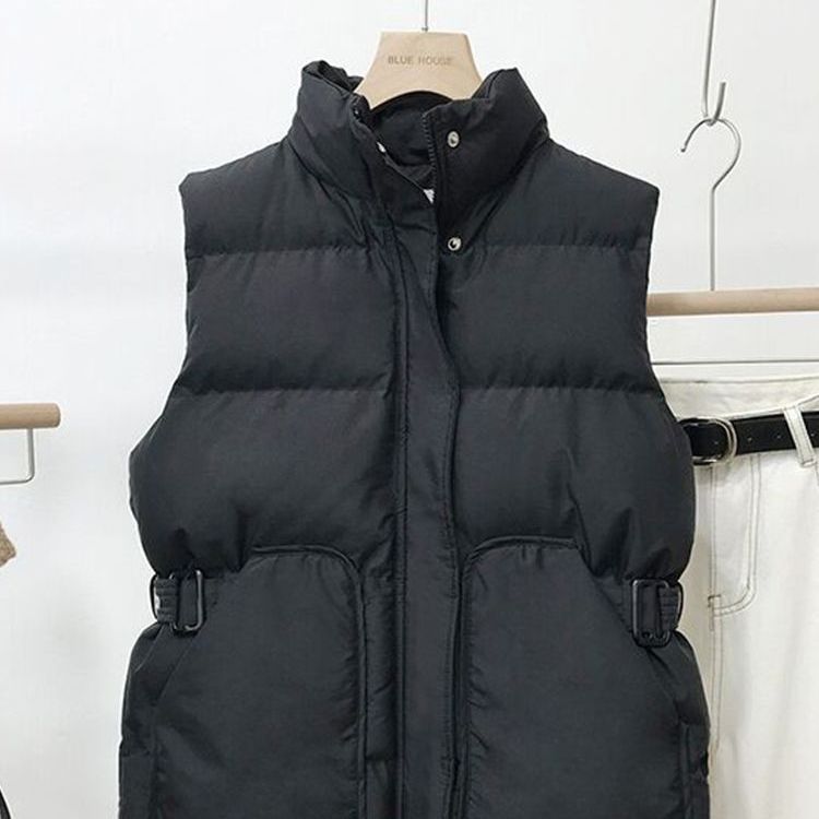 jacket vest quilted padded thick puffer vest winter warm women's gilet size women