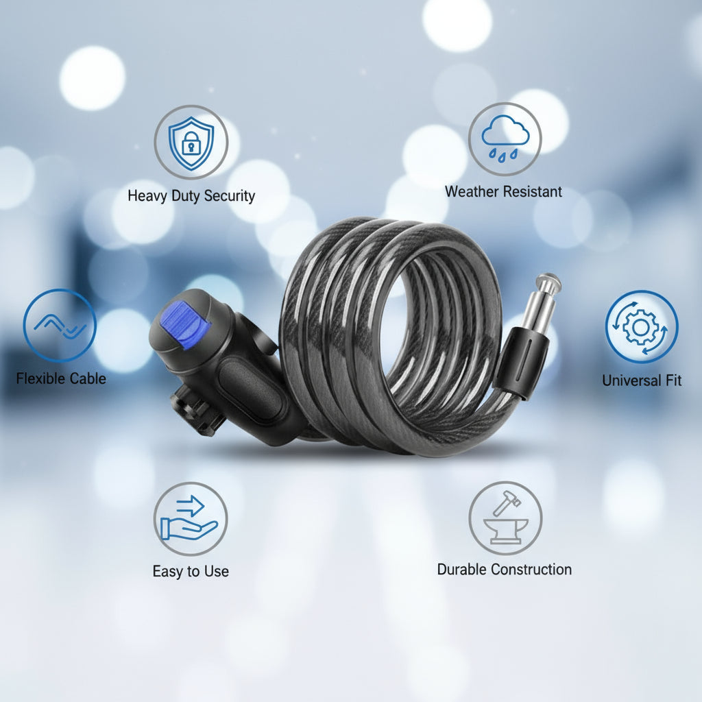 Mountain Bike Lock Anti-theft Electric Battery Bicycle Special Key Leather Ring Lock Bicycle Accessories Daquan Portable Lock