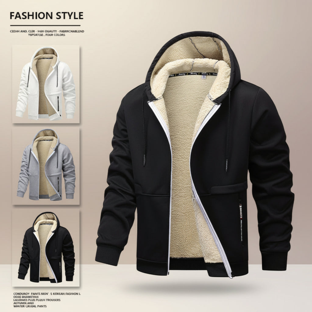 Cross-Border European Size Hot-Selling Spring And Autumn Thickened Lamb Fleece Sweatshirt Set Carhartt Style Warm Jacket Workwear Style Can Be Customized