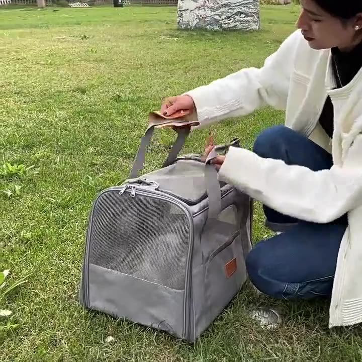 Pet Carrier Travel Bag Foldable Soft Fabric for Cat Dog Puppy – Lightweight Large