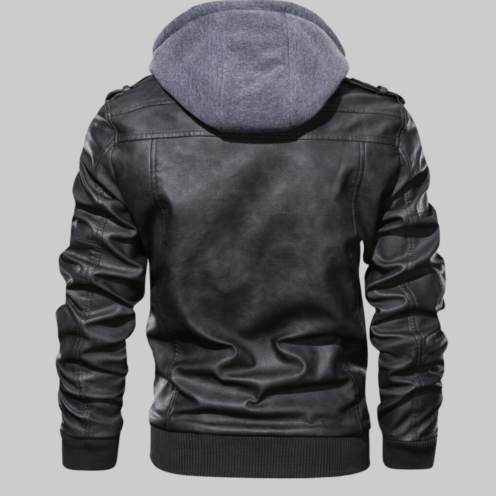 2907 Leather Jacket Aliexpress Amazon Retro Motorcycle Pu Leather Jacket Autumn And Winter Removable Men's Hooded Jacket