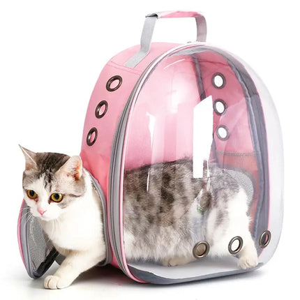 Pet Carrier Backpack with Transparent Window – Space Capsule Design for Cats and Small Dogs