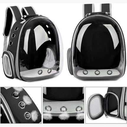 Pet Carrier Backpack with Transparent Window – Space Capsule Design for Cats and Small Dogs